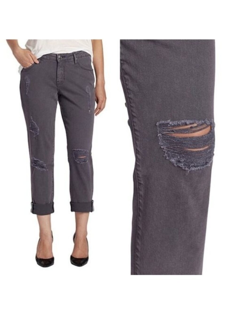 Jag Coal Supra Colored Denim Alex Boyfriend Jeans - Picture 2 of 2